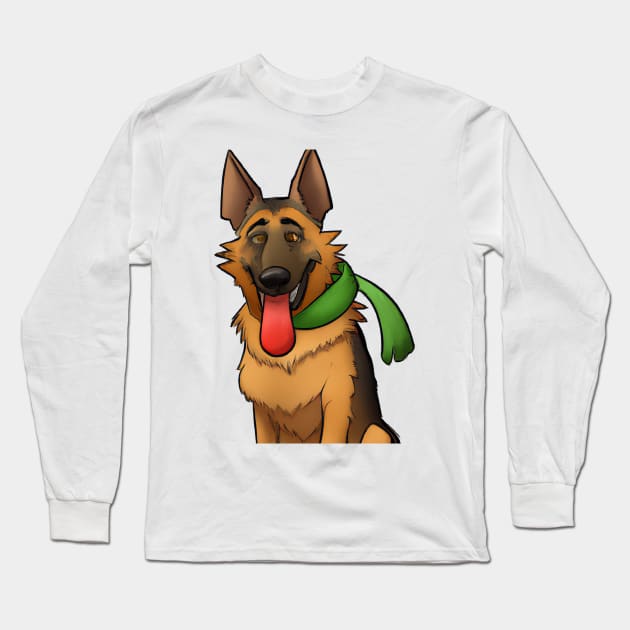Cute German Shepherd Drawing German Shepherd Long Sleeve T